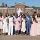 The Kingdom Choir perform conducted by Karen Gibson (6th L) outside Kensington Palace on July 24, 2018 in London, England. The choir, which performed at the Royal Wedding of Prince Harry to Ms. Meghan Markle, announced that they have signed a record deal with Sony Music.